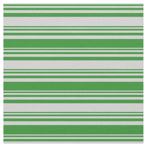 Light Grey and Forest Green Pattern Fabric