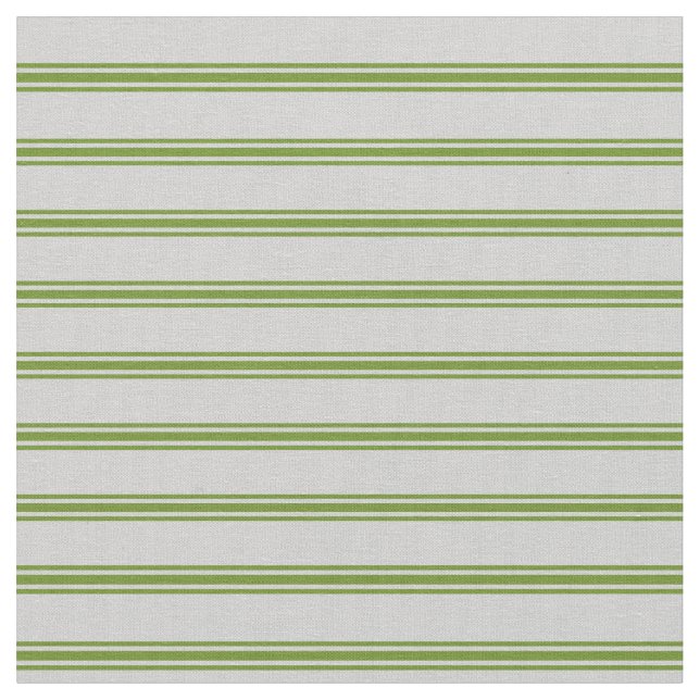 Light Grey and Green Colored Stripes Fabric (Close Up)