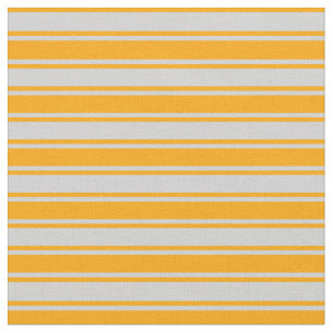 Light Grey and Orange Colored Stripes Pattern Fabric