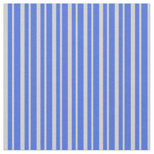 Light Grey and Royal Blue Stripes Pattern Fabric