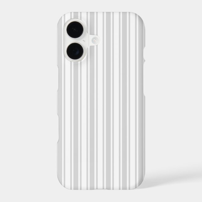 Light grey and white candy stripes Case-Mate iPhone case (Back)