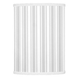 Light grey and white candy stripes lamp shade