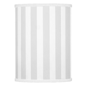 Light grey and white candy stripes lamp shade
