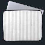 Light grey and white candy stripes laptop sleeve<br><div class="desc">Light grey and white candy stripes</div>