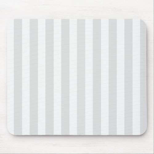 Light grey and white candy stripes mouse pad