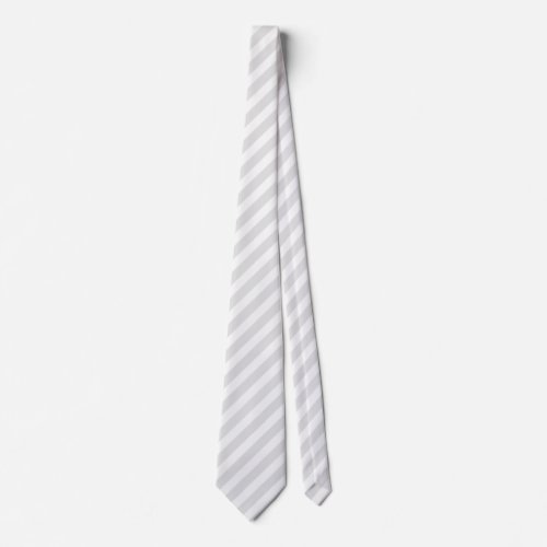 Light grey and white candy stripes neck tie