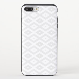 Light grey and white diamond pattern iPhone 8/7 plus slider case