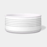 Light grey and white five stripes pattern bowl<br><div class="desc">Light grey and white five stripes pattern</div>