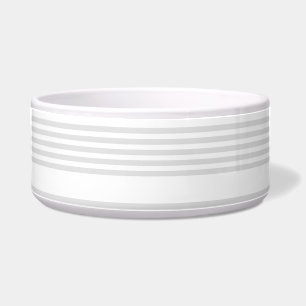 Light grey and white five stripes pattern bowl