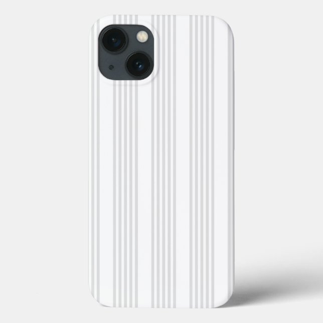 Light grey and white five stripes pattern Case-Mate iPhone case (Back)