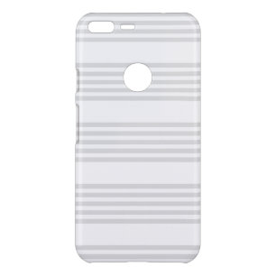 Light grey and white five stripes pattern uncommon google pixel XL case