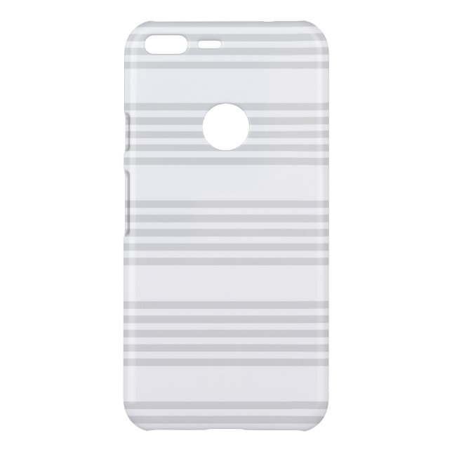Light grey and white five stripes pattern uncommon google pixel XL case (Back)