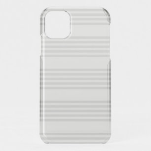 Light grey and white five stripes pattern iPhone 11 case