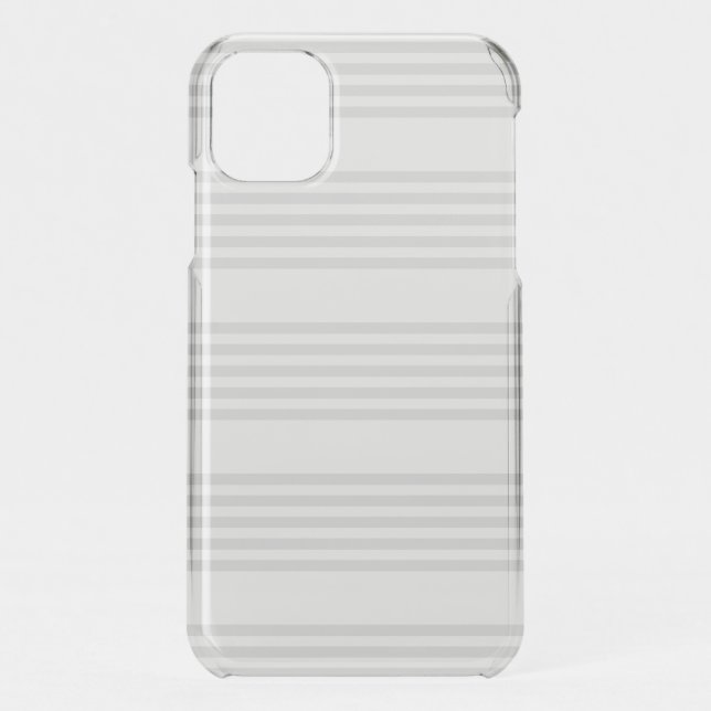 Light grey and white five stripes pattern uncommon iPhone case (Back)
