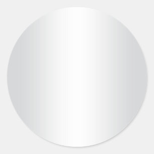 Light Grey and White Gradient Blank Classic Round Sticker