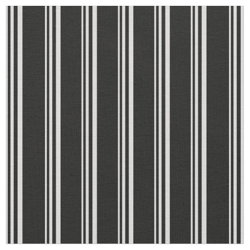 Light Grey & Black Lines Pattern Fabric