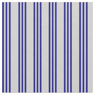 Light Grey & Blue Colored Stripes Fabric
