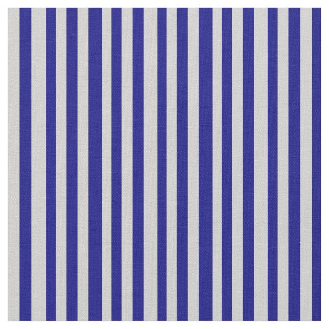 Light Grey & Blue Pattern of Stripes Fabric (Close Up)