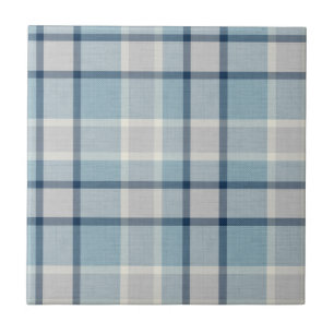 Light grey-blue textured checkered  ceramic tile