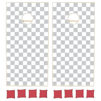 Light Grey Checkerboard Pattern Cornhole Set