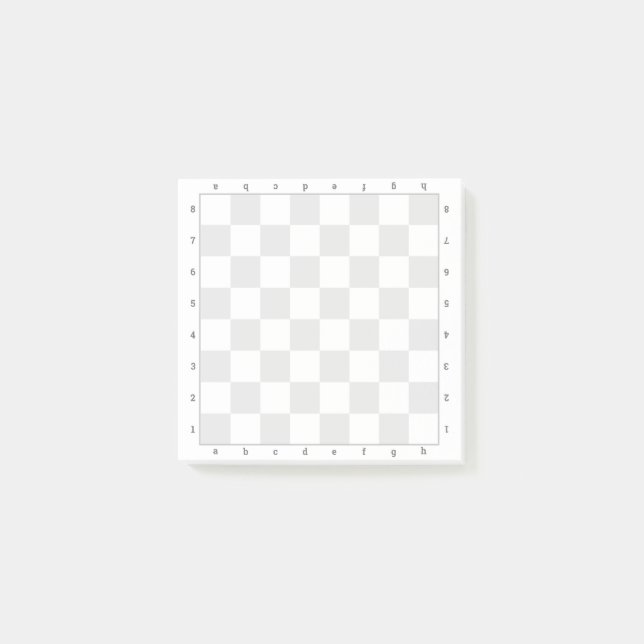 Light Grey Chess Board template Post-it Notes (Front)