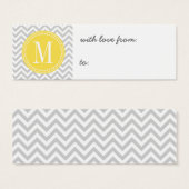 Light Grey Chevron Zigzag Personalized Monogram (Front & Back)