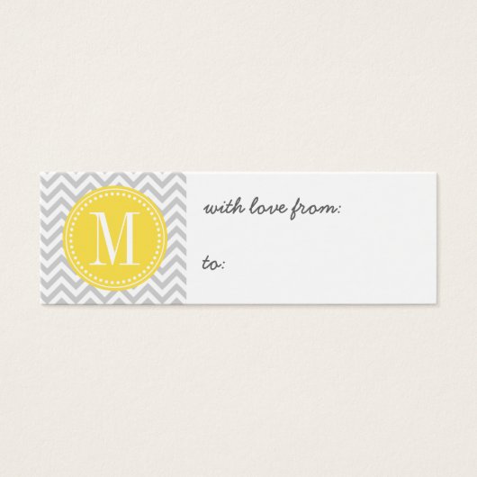 Light Grey Chevron Zigzag Personalized Monogram (Front)