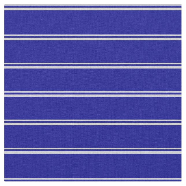 Light Grey & Dark Blue Colored Lines Fabric (Close Up)