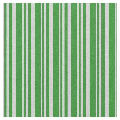 Light Grey & Forest Green Lines Pattern Fabric