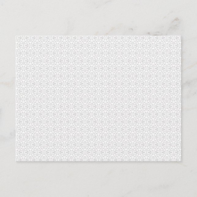 Light Grey Geometric Tile Pattern Announcement Postcard (Front)