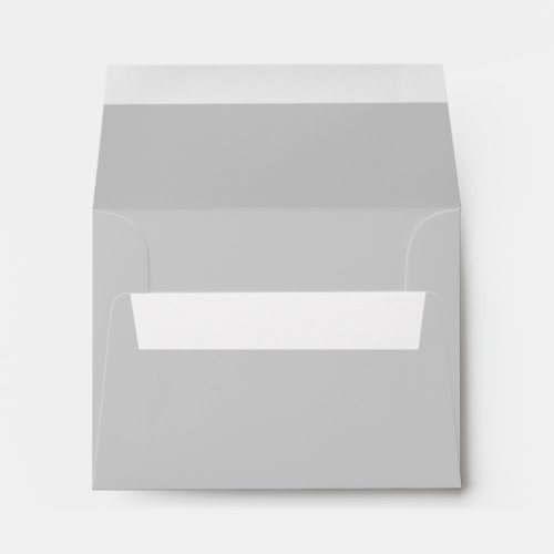 Light Grey Gray A2 Inside Color Envelope