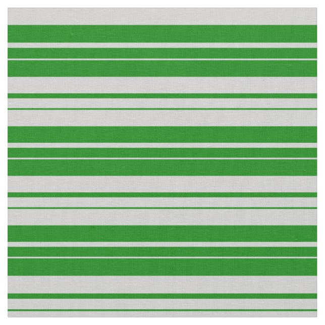 Light Grey & Green Colored Stripes Fabric (Close Up)
