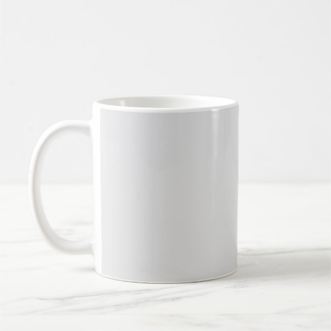 Light Grey, Green White Classic  Coffee Mug (Left)