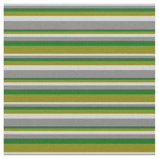Light Grey, Grey, Dark Green, and Green Lines Fabric