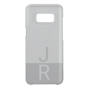 Light Grey & Grey Modern Initials Monogram Uncommon Samsung Galaxy S8 Case