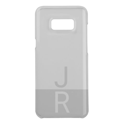 Light Grey  Grey Modern Initials Monogram Uncommon Samsung Galaxy S8 Case