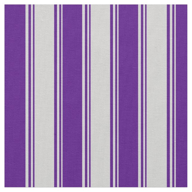 Light Grey & Indigo Lines Fabric (Close Up)