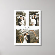 light grey Love Script Custom Photo Collage