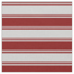 [ Thumbnail: Light Grey & Maroon Stripes Pattern Fabric ]