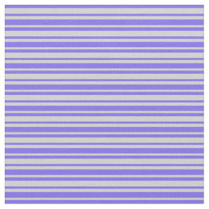 Light Grey & Medium Slate Blue Colored Stripes Fabric