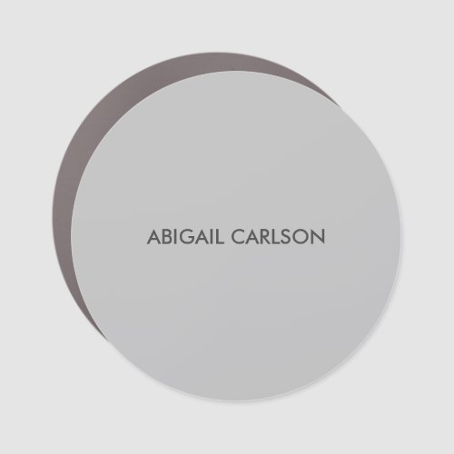 Light Grey Minimalist Plain Modern Car Magnet