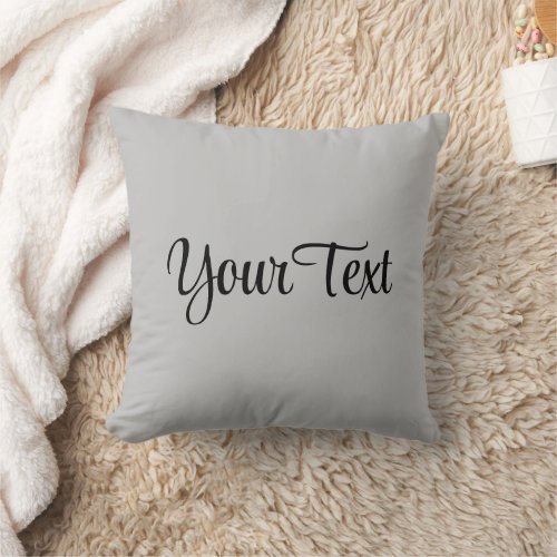 Light Grey Pillows Custom Own Words Script