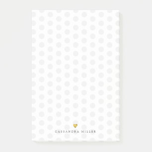 Light Grey Polka Dots Post-it Notes