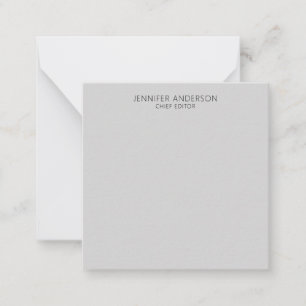 Light Grey Professional Modern Plain Minimalist Note Card