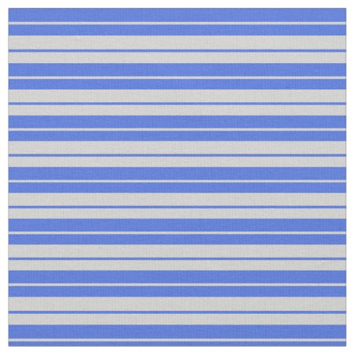 Light Grey  Royal Blue LinedStriped Pattern Fabric