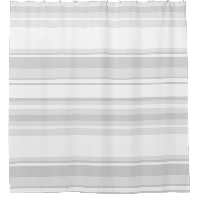 Light grey stripes shower curtain (Front)