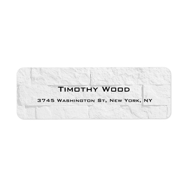 Light Grey Wall Creative Professional Modern Label (Front)