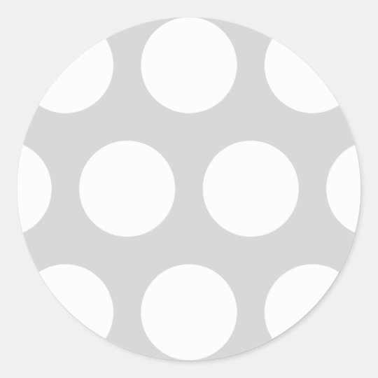 Light Grey with Dots Classic Round Sticker