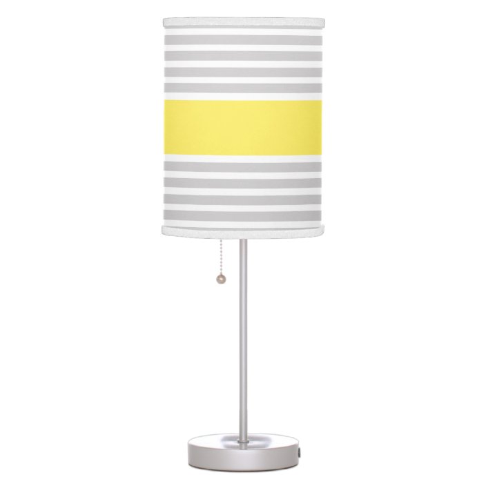 grey and yellow table lamp