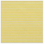 [ Thumbnail: Light Grey & Yellow Stripes Pattern Fabric ]